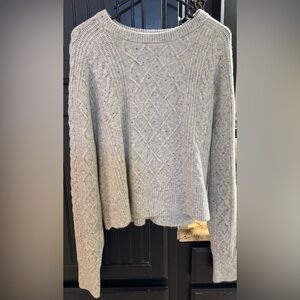 Universal Thread Light Gray Cable Knit Sweater